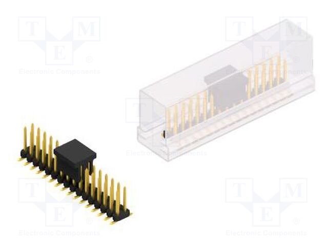 Connector: pin strips; pin header; male; PIN: 32; 2mm; SMT; 2x16