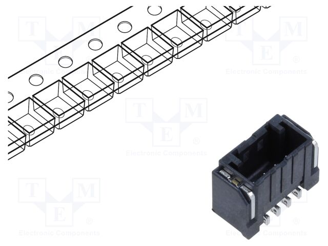 Connector: wire-board; DF51K; horizontal; male; on PCBs; socket