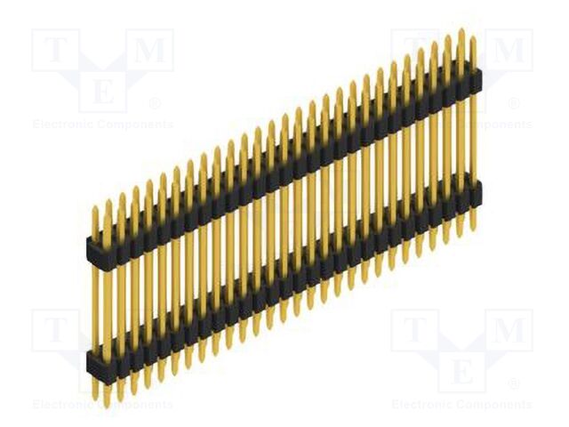 Connector: pin strips; pin header; male; PIN: 56; 1.27mm; THT; 2x28