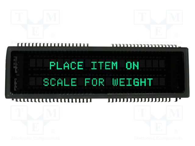 Display: VFD; 20x2; Character width: 3.5mm; -40÷85°C