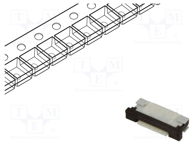 Connector: FFC (FPC); horizontal; PIN: 6; ZIF; SMT; 50V; 0.4A; tinned