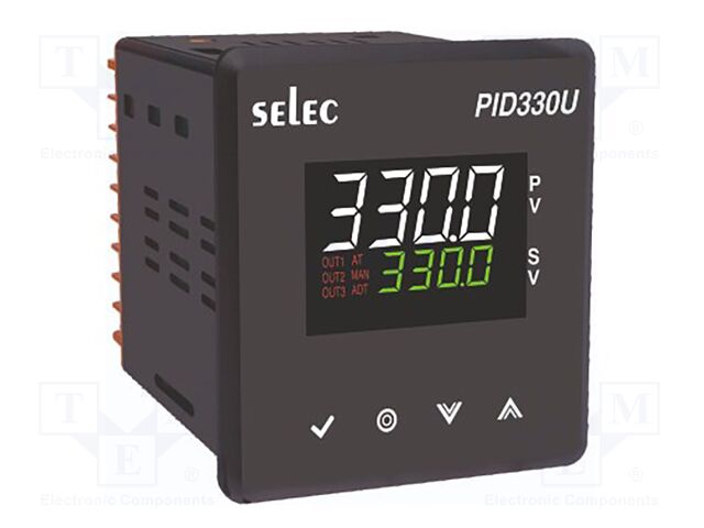 Meter: temperature controller; on panel; LED; 4 digit; Unit: °C,°F