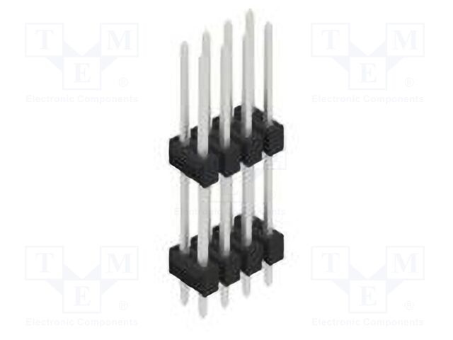 Connector: pin strips; pin header; male; PIN: 8; 2.54mm; THT; 2x4
