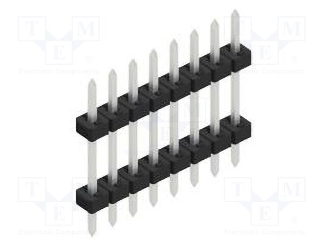 Connector: pin strips; pin header; male; PIN: 8; 2mm; THT; 1x8; 100V