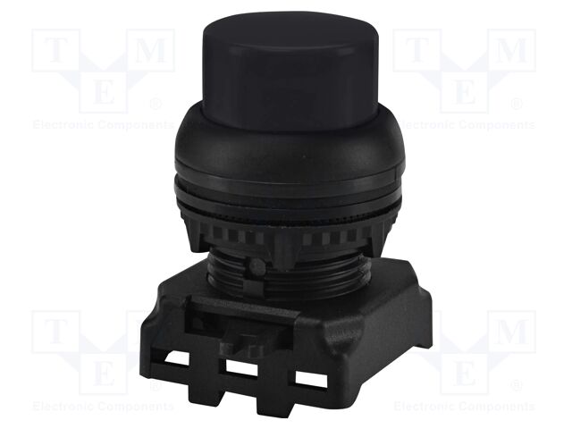 Switch: push-button; 22mm; black; IP65; prominent; E; Pos: 2; Ø22.5mm