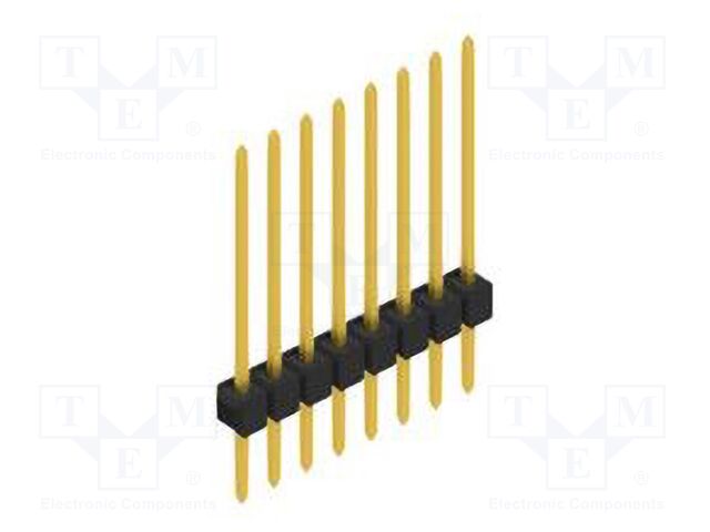Connector: pin strips; pin header; male; PIN: 8; 2.54mm; THT; 1x8