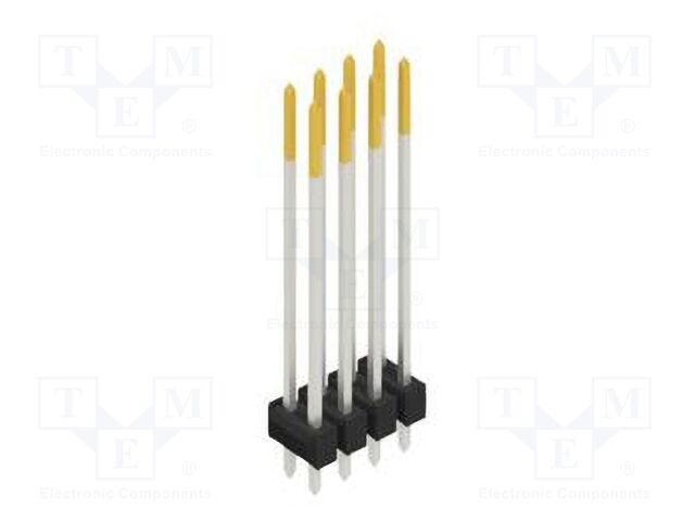 Connector: pin strips; pin header; male; PIN: 8; 2.54mm; THT; 2x4