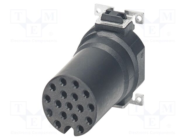 Connector: M12; contact insert; PIN: 17; 30V; straight; SMT; A code