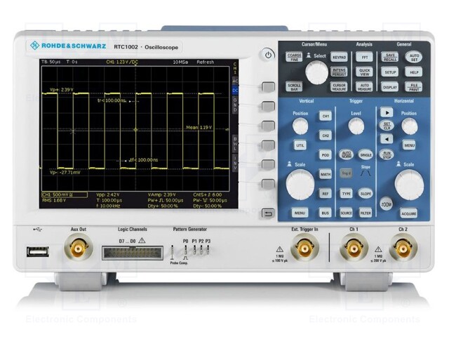 Oscilloscope: mixed signal; Ch: 2; 300MHz; 1Gsps; 1Mpts; RTC1000