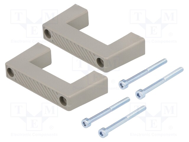 Handle for 2U front panel; Series: 180; Colour: grey