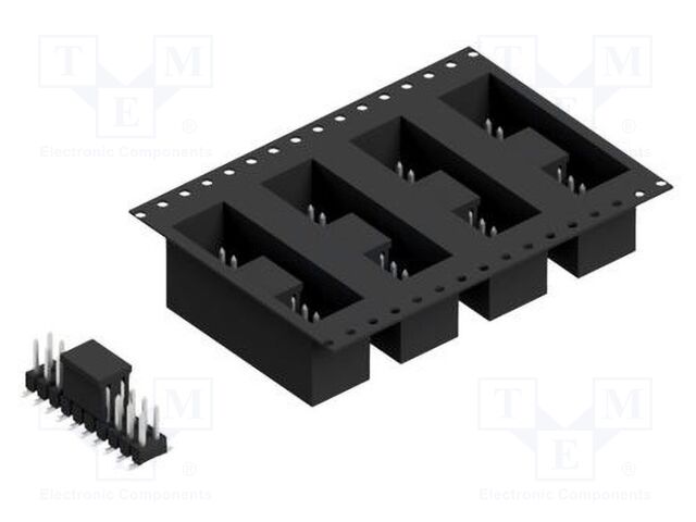 Connector: pin strips; pin header; male; PIN: 20; 2.54mm; SMT; 2x10