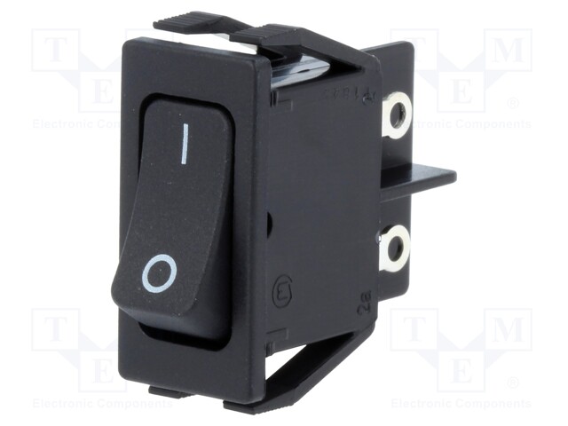 ROCKER; DPST; Pos: 2; ON-OFF; 10A/250VAC; IP40; 100mΩ; UL94V-2