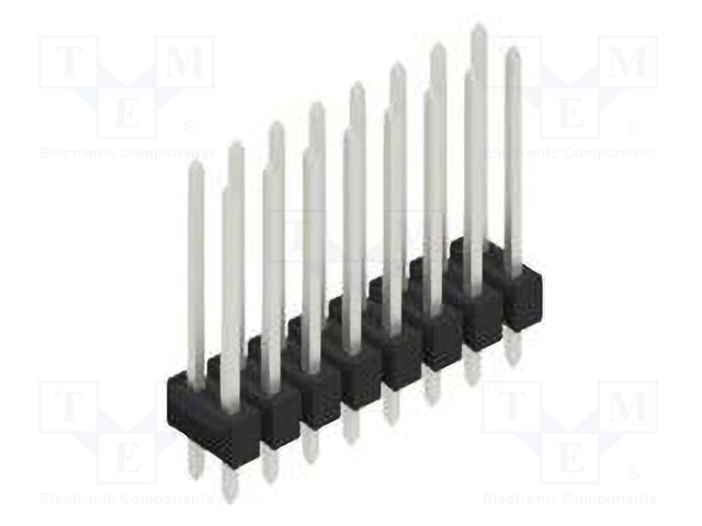 Connector: pin strips; pin header; male; PIN: 16; 2.54mm; THT; 2x8
