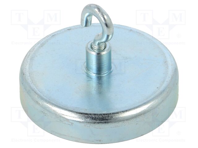 Magnet: permanent; hard ferrite; 220N; 50mm; with hook