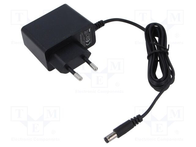 Power supply: switching; mains,plug-in; 9VDC; 1A; 9W; Out: 5,5/2,1