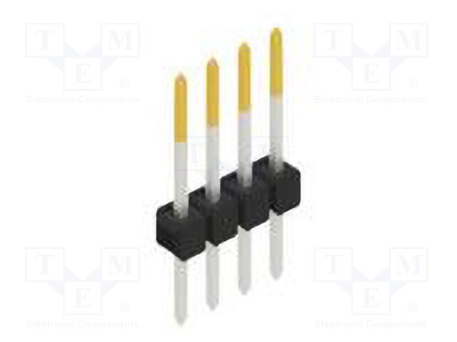 Connector: pin strips; pin header; male; PIN: 4; 2.54mm; THT; 1x4