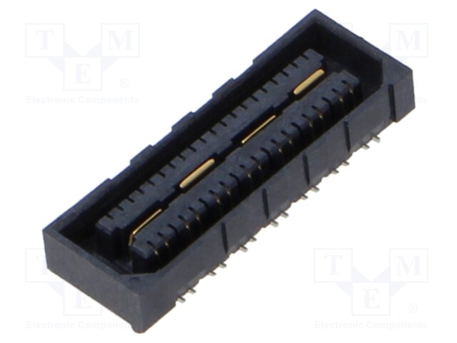 Connector: PCB to PCB; female; PIN: 28; 0.8mm; QSE; gold flash; SMT