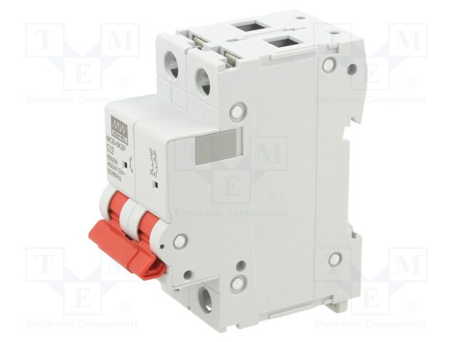 Circuit breaker; 230/400VAC; Inom: 10A; Poles: 2; Charact: C; 6kA