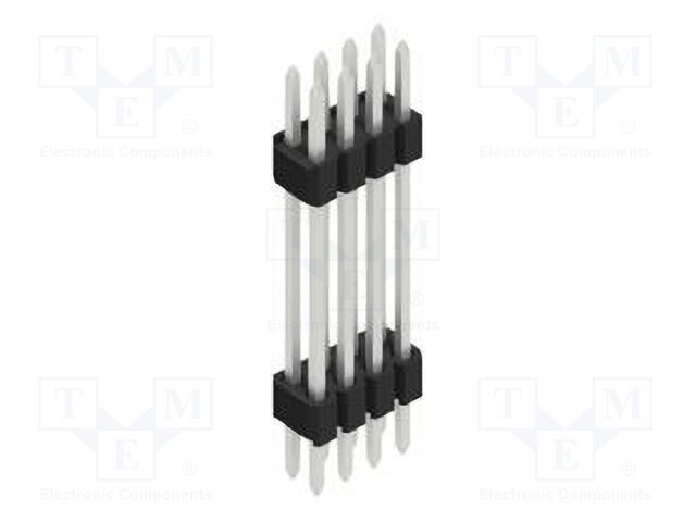 Connector: pin strips; pin header; male; PIN: 8; 1.27mm; THT; 2x4