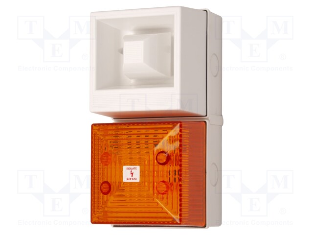 Signaller: lighting-sound; 48VDC; siren,flashing light; LED; IP65