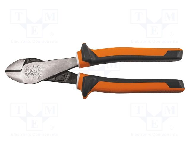 Pliers; side,cutting,insulated; hardened steel; 207mm