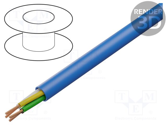Wire: control cable; chainflex® CF98.PLUS; 4x0.34mm2; blue; Cu