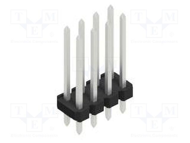 Connector: pin strips; pin header; male; PIN: 8; 2.54mm; THT; 2x4