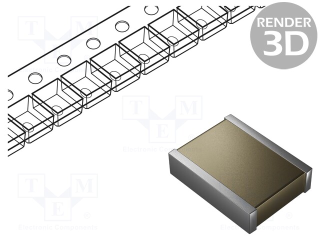 Capacitor: ceramic; MLCC; 68nF; 630VDC; C0G; ±5%; SMD; 3040