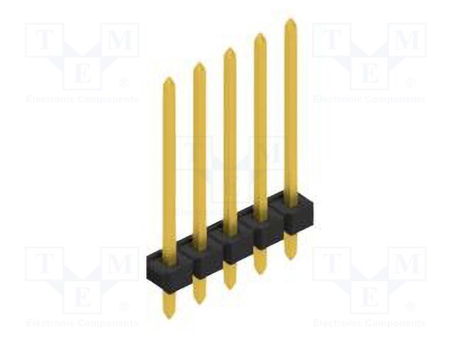 Connector: pin strips; pin header; male; PIN: 5; 2.54mm; THT; 1x5