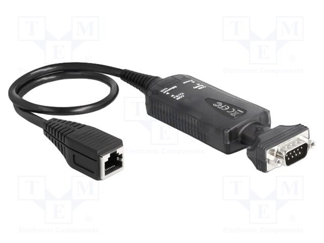 RS232 to RJ45 converter; D-Sub 9pin plug,RJ45 socket; 0.31m