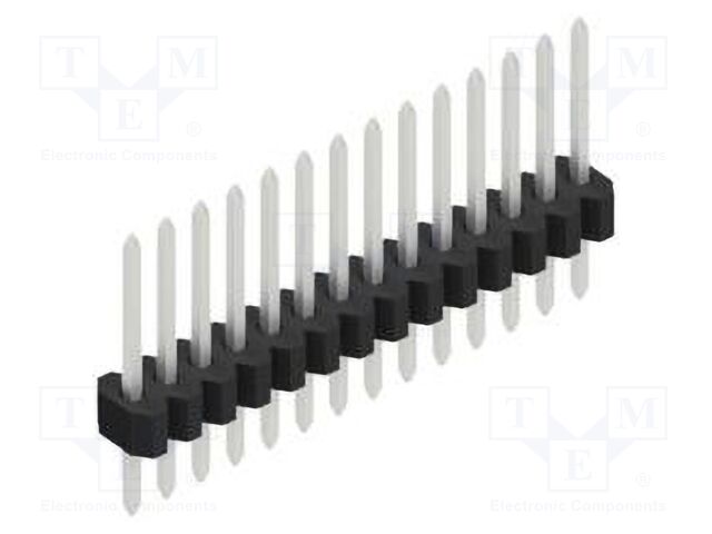 Connector: pin strips; pin header; male; PIN: 14; 1.27mm; THT; 1x14