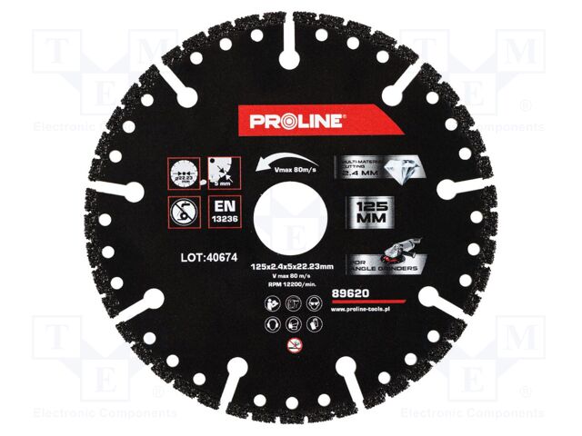 Cutting diamond wheel; Ø: 125mm; Øhole: 22.23mm; Disc thick: 2.4mm