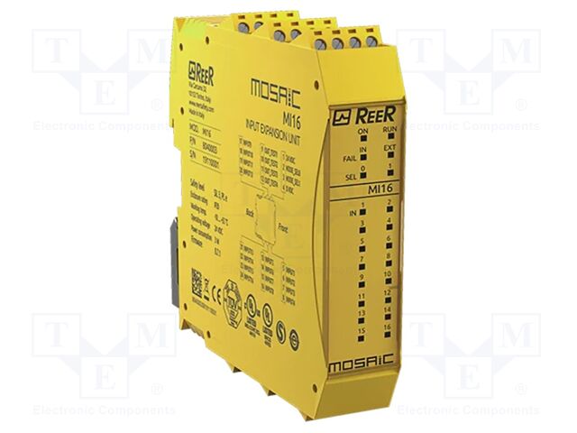 I/O extension module; 24VDC; IN: 16; OUT: 4; for DIN rail mounting