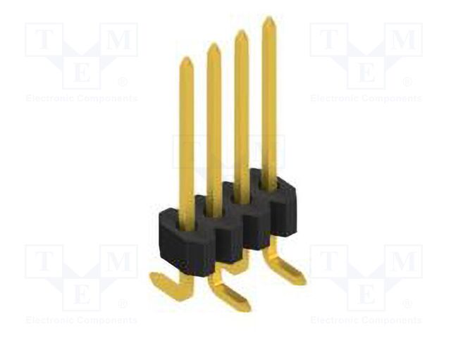 Connector: pin strips; pin header; male; PIN: 4; 1.27mm; SMT; 1x4