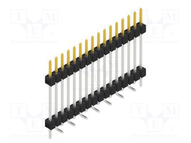 Connector: pin strips; pin header; male; PIN: 16; 2.54mm; SMT; 1x16