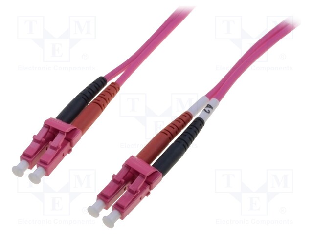 Fiber patch cord; OM4; LC/PC,both sides; 10m; LSZH; purple