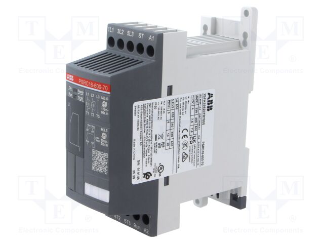 Module: soft-start; Usup: 208÷600VAC; DIN; 7.5kW; 16A; MS132
