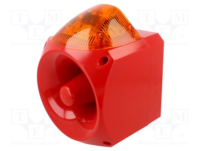 Signaller: lighting-sound; 10÷60VDC; siren,flashing light; LED