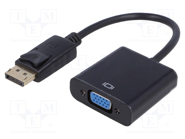 Adapter; D-Sub 15pin HD socket,DisplayPort plug; 0.15m
