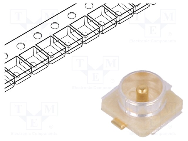 Connector: U.FL (IPX/AMC); socket; 50Ω; SMT; male