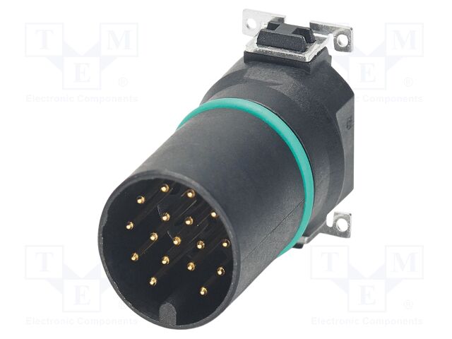 Connector: M12; contact insert; PIN: 17; 30V; straight; SMT; A code