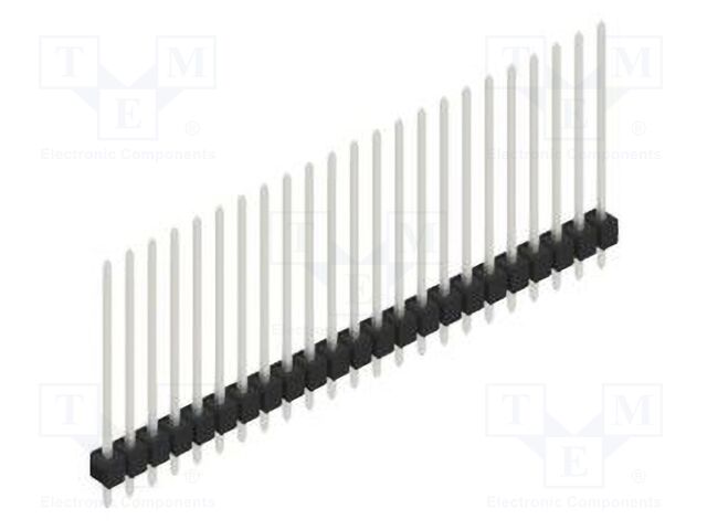 Connector: pin strips; pin header; male; PIN: 23; 2.54mm; THT; 1x23