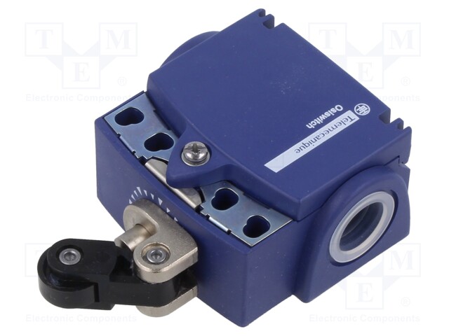 Limit switch; lever R 20,2mm, plastic roller Ø14mm; NO + NC