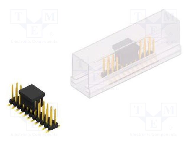 Connector: pin strips; pin header; male; PIN: 22; 2mm; SMT; 2x11