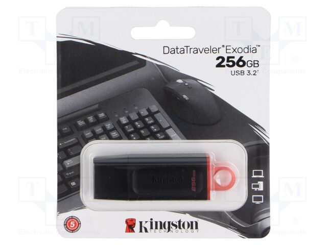 Pendrive; USB 3.2 Gen 1; 256GB; black; USB A