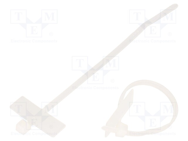 Cable tie; with label; L: 98mm; W: 2.5mm; polyamide; 80N; natural