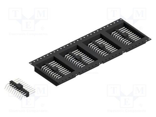 Connector: pin strips; pin header; male; PIN: 20; 2.54mm; SMT; 2x10