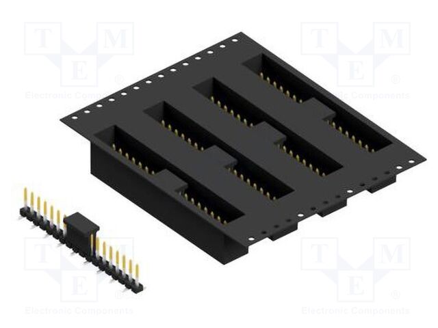 Connector: pin strips; pin header; male; PIN: 18; 2.54mm; SMT; 1x18