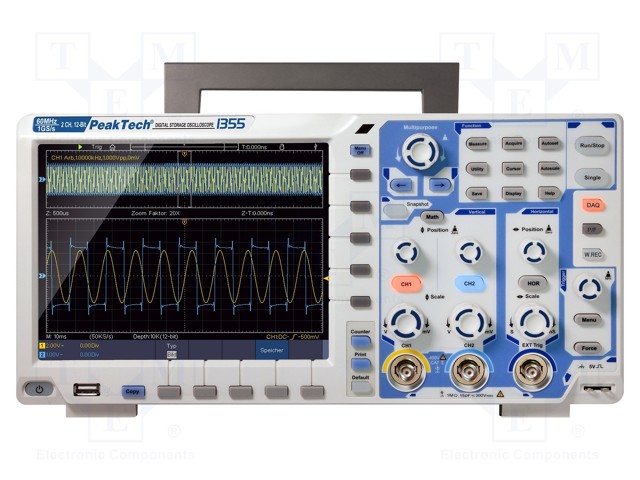 Oscilloscope: digital; Channels: 2; ≤60MHz; 1Gsps; 40Mpts; Plug: EU