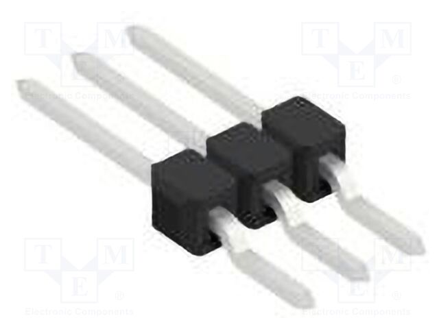 Connector: pin strips; pin header; male; PIN: 3; 2.54mm; SMT; 1x3
